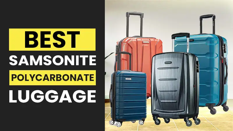 this image is of polycarbonate luggage from the Samsonite brand