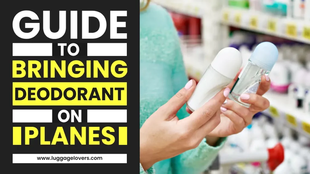 bringing deodorant on a plane | a women choosing deodorant between the two