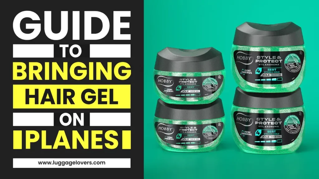 an image of hair gel talking about bringing hair gel on a plane.