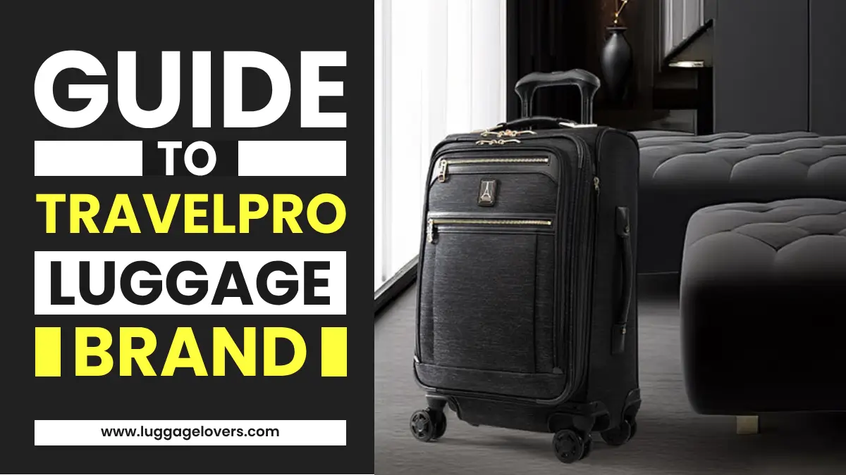 a suitcase platinum elite from travelpro luggage brand standing on floor